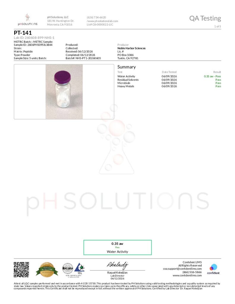 2606PHS0958.3844 – Noble Harbor Sciences – PT-141