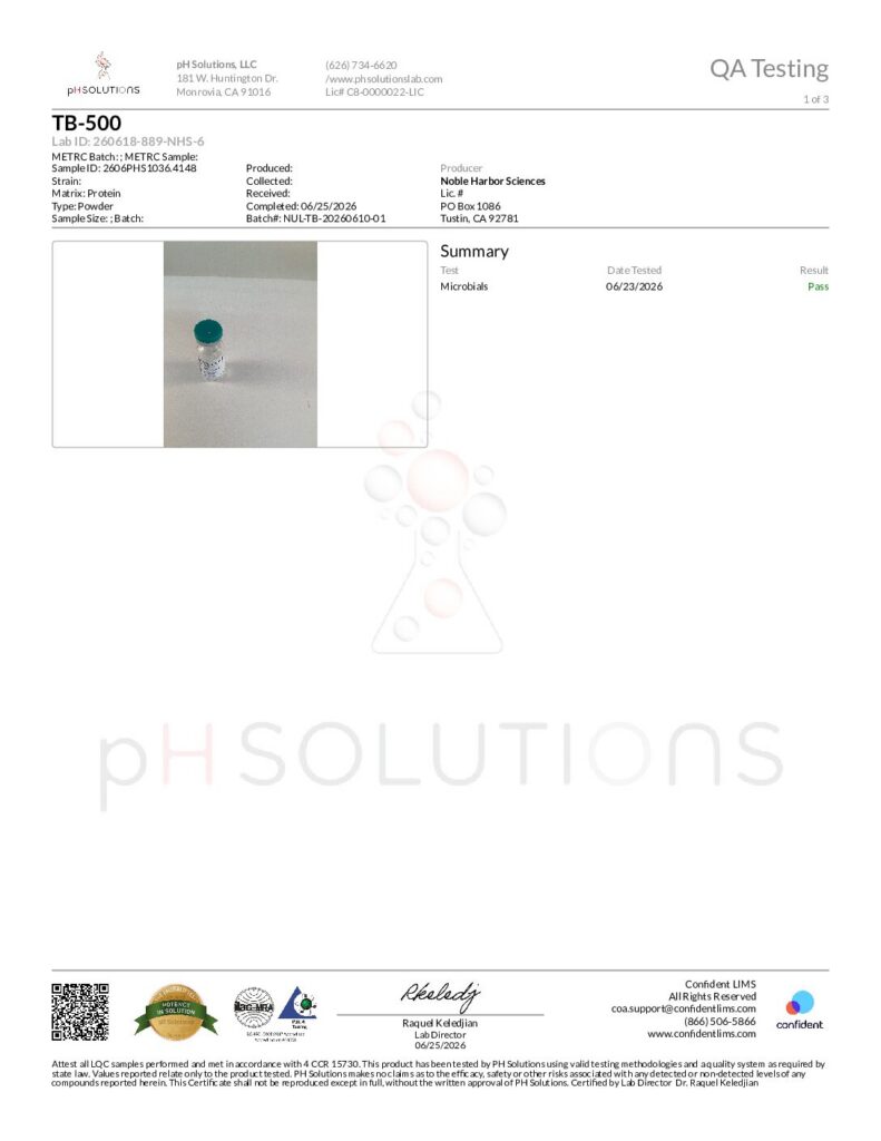2606PHS1036.4148 – Noble Harbor Sciences – TB-500