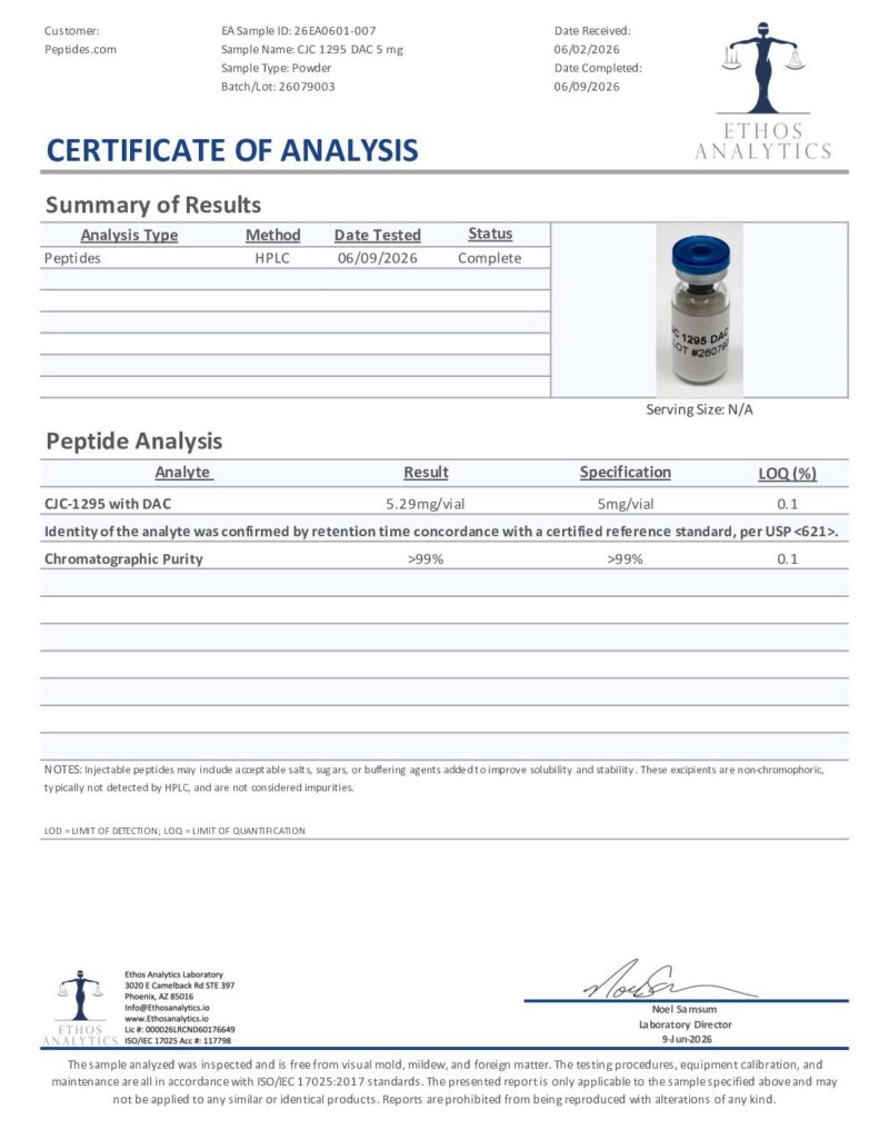 CJC 1295 DAC 5 mg ethos