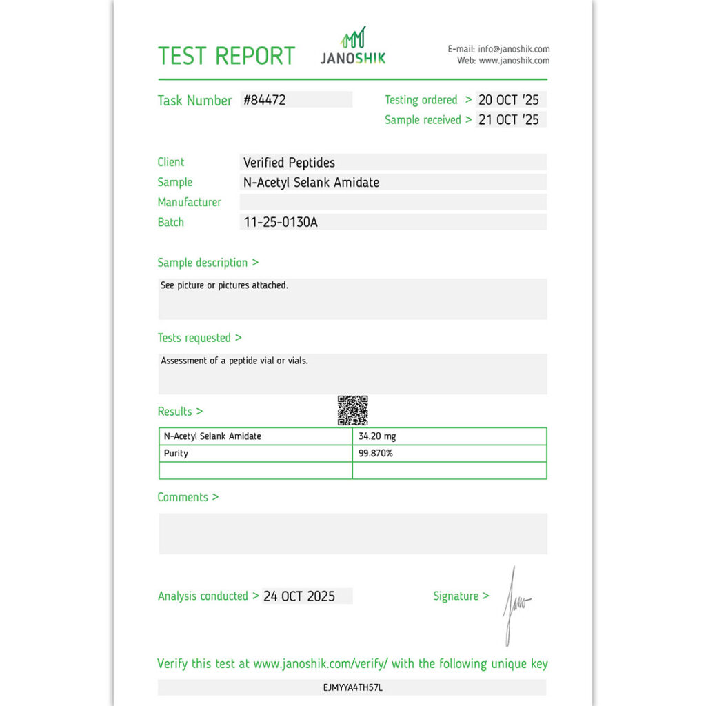 N-Acetyl-Selank-Am-Peptide-Certificate-of-Analysis-Lab-Test-Report-October-2025-sq