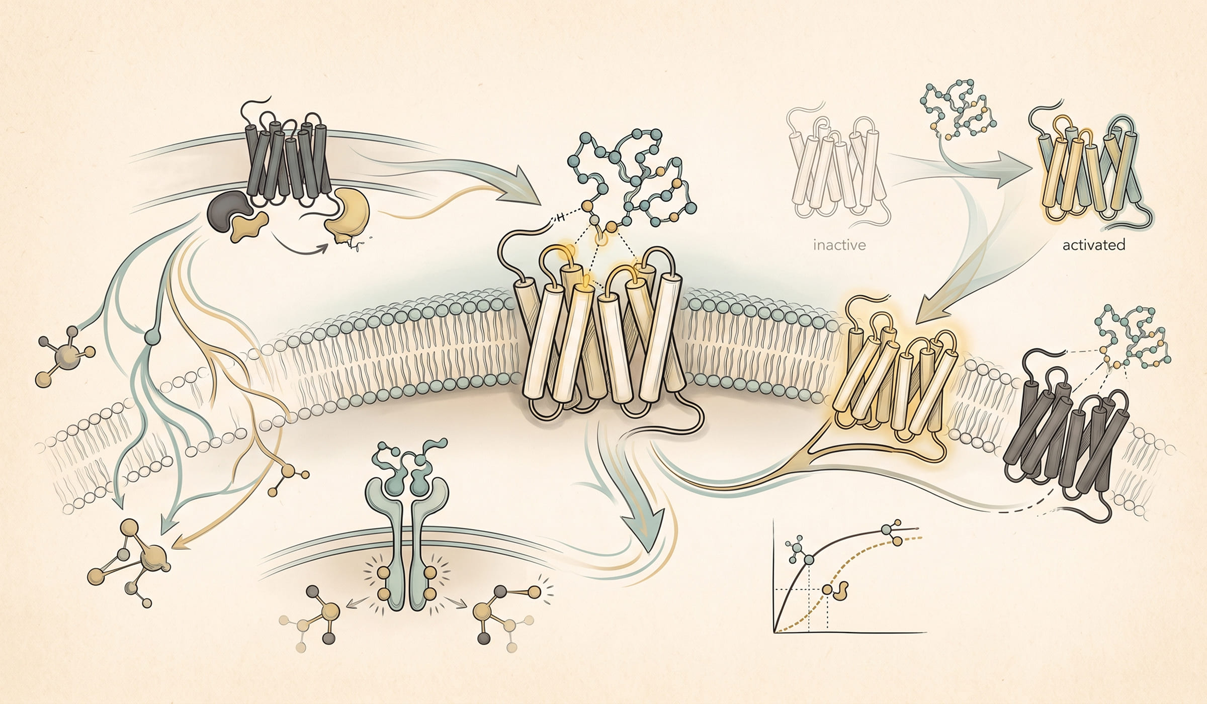 Receptor Pharmacology Primer: GPCRs, RTKs, and Peptide-Receptor Binding