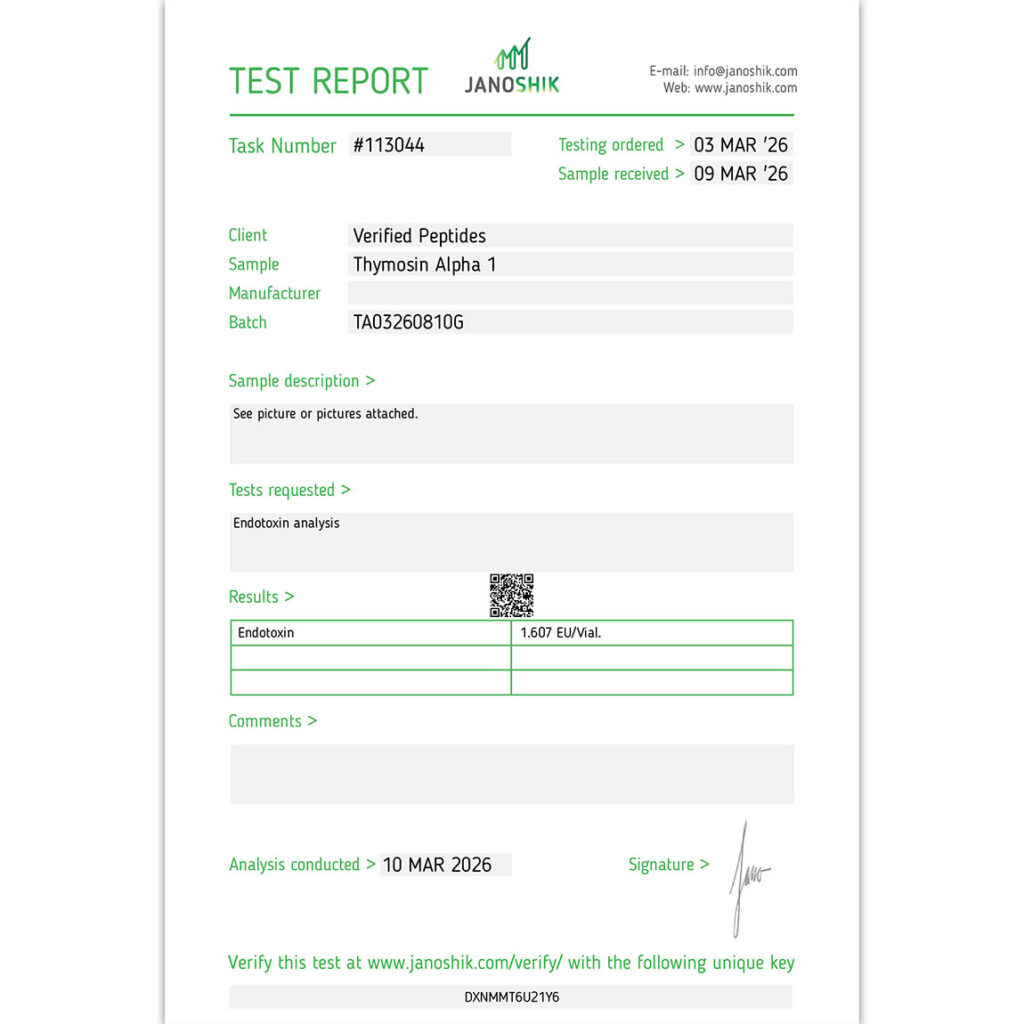 Thymosin-Alpha-1-Peptide-Endotoxin-Certificate-of-Analysis-Lab-Test-Report-March-2026-sq